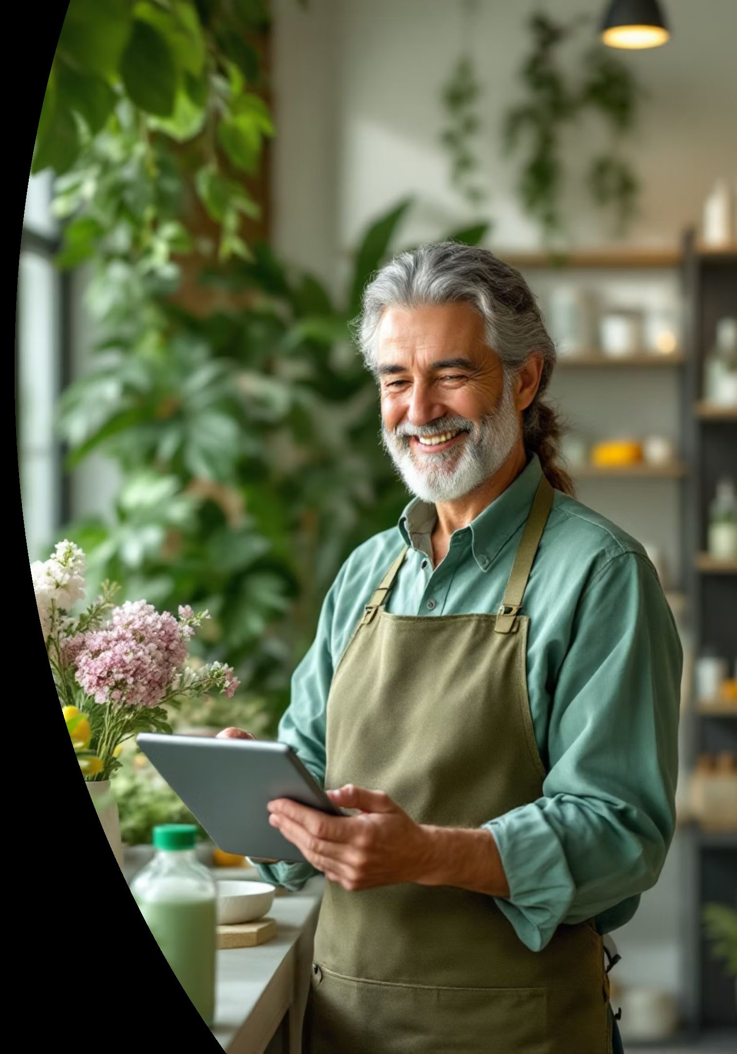 Esercente che usa M04_CASH su tablet